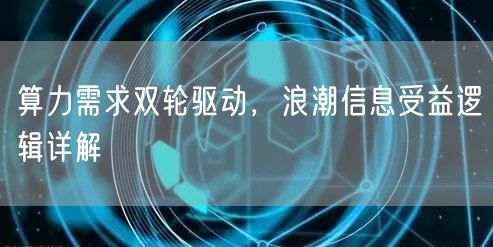 算力需求双轮驱动，浪潮信息受益逻辑详解