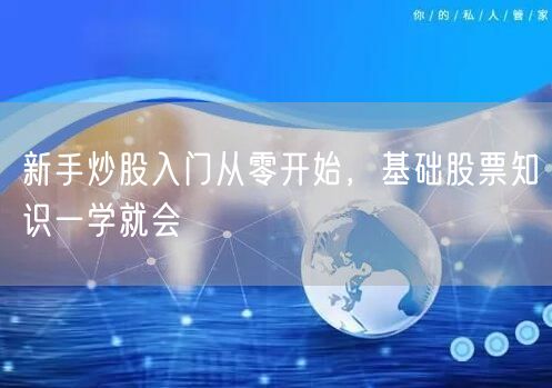 新手炒股入门从零开始，基础股票知识一学就会