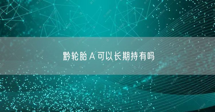 黔轮胎Ａ可以长期持有吗